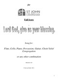Lord God, give us your blessing - Full score + Guitar Chords